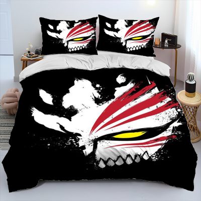 3D Anime Bleach Japan Cartoon Comforter Bedding Set Duvet Cover Bed Set Quilt Cover Pillowcase King 22 - Bleach Merchandise
