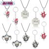 Anime Bleach Keychains Kurosaki Ichigo Mask Sword Pandent Key Chain Hitsugaya Toushirou Katana Keyring Accessories - Bleach Merchandise