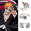 Anime Bleach Mask Couple Ring Kurosaki Cosplay Props Rings For Girls Boys Fashion Christmas Jewerly Gifts - Bleach Merchandise