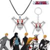 Anime Bleach Metal Necklace BLEACH Figure Kurosaki Grimmjow Jeagerjaques Charm Pendant Necklace Punk Cosplay Jewelry Accessories - Bleach Merchandise