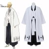 Anime Bleach Shinji Hirako Cosplay Costume Death Divisi 5th Captain Suit Male Halloween Clothes White Jacket - Bleach Merchandise