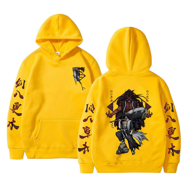 Japanese Anime Bleach Zaraki Kenpachi Graphic Hoodie Men s Fashion Vintage Sweatshirt Male Manga Hoodies Unisex 8.jpg 640x640 8 - Bleach Merchandise